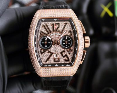Franck Muller Vanguard Yachting V45 Diamond Face 7750 Movement 44*54mm Rose Gold Watch